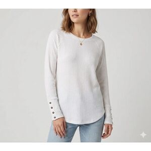 Chaser Thermal Top Womens Medium Cream waffle tunic Long Sleeve Gorp Cabin Ski